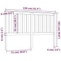 VidaXL Wezgłowie łóżka, białe, 156x6x101 cm, lite drewno sosnowe