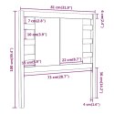 VidaXL Wezgłowie łóżka, białe, 81x4x100 cm, lite drewno sosnowe