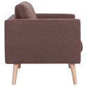 VidaXL 3-osobowa sofa tapicerowana tkaniną, brązowa