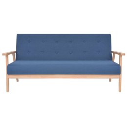 VidaXL 3-osobowa sofa tapicerowana, niebieska