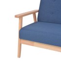 VidaXL 3-osobowa sofa tapicerowana, niebieska