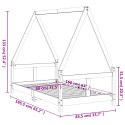 VidaXL Rama łóżka dziecięcego, czarna, 80x160 cm, drewno sosnowe