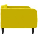 VidaXL Sofa z funkcją spania, żółta, 90x200 cm, obita aksamitem