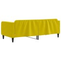 VidaXL Sofa z funkcją spania, żółta, 90x200 cm, obita aksamitem