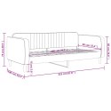 VidaXL Sofa z funkcją spania, żółta, 90x200 cm, obita aksamitem