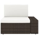 VidaXL Sofa modułowa 3-osobowa, rattan PE, brązowa