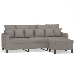 VidaXL 3-osobowa sofa z podnóżkiem, taupe, 180 cm, tkaniną