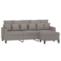 VidaXL 3-osobowa sofa z podnóżkiem, taupe, 180 cm, tkaniną