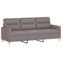 VidaXL 3-osobowa sofa z podnóżkiem, taupe, 180 cm, tkaniną