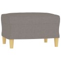 VidaXL 3-osobowa sofa z podnóżkiem, taupe, 180 cm, tkaniną