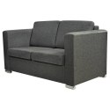 VidaXL 2 osobowa sofa tapicerowana ciemnoszara