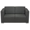 VidaXL 2 osobowa sofa tapicerowana ciemnoszara