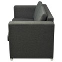 VidaXL 2 osobowa sofa tapicerowana ciemnoszara