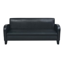 VidaXL Sofa 3-osobowa, sztuczna skóra, czarna