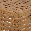 VidaXL Stolik kawowy, 47 x 47 x 28 cm, naturalny rattan