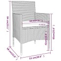 VidaXL 4-cz. zestaw krzeseł i stołków ogrodowych, rattan PE, czarny