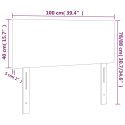 VidaXL Zagłówek do łóżka, ciemnoszary, 100x5x78/88 cm, tkanina