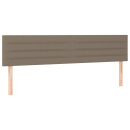 VidaXL Zagłówki do łóżka, 2 szt., taupe, 100x5x78/88 cm, tkanina