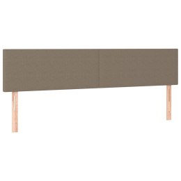 VidaXL Zagłówki do łóżka, 2 szt., taupe, 90x5x78/88 cm, tkanina