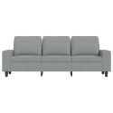 VidaXL 3-osobowa sofa z podnóżkiem, jasnoszara, 180 cm, tkaniną