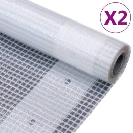 VidaXL Plandeki Leno, 2 szt., 260 g/m², 1,5 x 20 m, białe