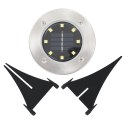 VidaXL Solarne lampy gruntowe, 8 szt., białe LED