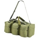 VidaXL Torba wojskowa 3-w-1, worek w stylu militarnym, 90 L, oliwkowa