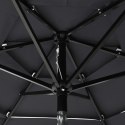 VidaXL 3-poziomowy parasol na aluminiowym słupku, antracytowy, 2 m