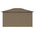 VidaXL Namiot ogrodowy z zasłonami, 4 x 3 m, taupe, 180 g/m²