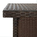 VidaXL Narożny stolik barowy, brązowy, 100x50x105 cm, rattan PE