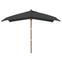 VidaXL Parasol ogrodowy na drewnianym słupku, antracyt, 300x300x273 cm