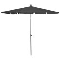 VidaXL Parasol ogrodowy na słupku, 210x140 cm, antracytowy