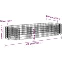 VidaXL Podwyższona donica gabionowa galwanizowane żelazo 300x100x50 cm