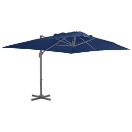 VidaXL Parasol wiszący z aluminiowym słupkiem, 4x3 m, błękit lazur