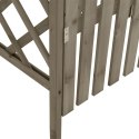 VidaXL Pergola z furtką, 116x40x204 cm, szara, lite drewno jodłowe