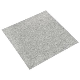 VidaXL Podłogowe płytki dywanowe, 20 szt., 5 m², 50x50 cm, jasnoszare