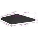 VidaXL Zadaszenie altany ogrodowej, 270 g/m², 3x3 m, czarne