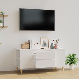 VidaXL Szafka pod TV, biała, 102x44,5x50 cm, materiał drewnopochodny