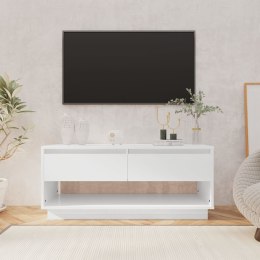 VidaXL Szafka pod TV, wysoki połysk, biała, 102x41x44 cm