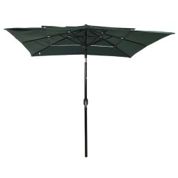 VidaXL 3-poziomowy parasol na aluminiowym słupku, zielony, 2,5x2,5 m