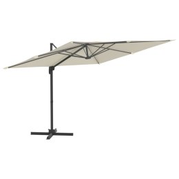 VidaXL Parasol wiszący z aluminiowym słupkiem, piaskowy, 300x300 cm