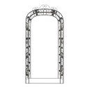 VidaXL Pergola ogrodowa, czarna, 116x45x240 cm, stalowy