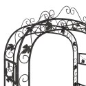 VidaXL Pergola ogrodowa, czarna, 116x45x240 cm, stalowy