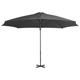 VidaXL Parasol wiszący z aluminiowym słupkiem, 300 cm, antracytowy