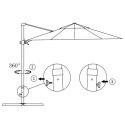 VidaXL Parasol wiszący z aluminiowym słupkiem, 300 cm, antracytowy