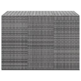 VidaXL Skrzynia na poduszki ogrodowe, rattan PE, 145x100x103cm, szara