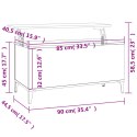 VidaXL Stolik kawowy, czarny, 90x44,5x45 cm, materiał drewnopochodny