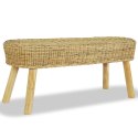 VidaXL Ławka do przedpokoju, naturalny rattan, 110x35x45 cm