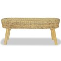 VidaXL Ławka do przedpokoju, naturalny rattan, 110x35x45 cm