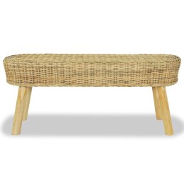 VidaXL Ławka do przedpokoju, naturalny rattan, 110x35x45 cm